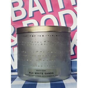 BBW Fiji White Sands Shine Through Jar Large 3 Wick Candle Home Fragrance Decor